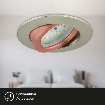 Briloner 7296-012 - LED Hämardatav süvistatav valgusti vannituppa ATTACH LED/6,5W/230V IP23 matt kroom