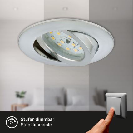 Briloner 7296-019 - LED Hämardatav süvistatav valgusti vannituppa LED/6,5W/230V IP23