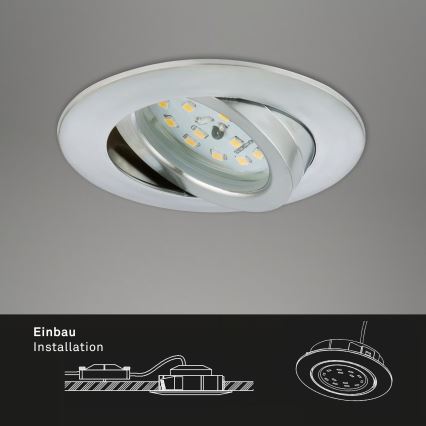 Briloner 7296-039 - Komplekt 3x LED-hämardatavaid vannitoa sissepandavaid laevalgusteid LED/6,5W/230V 3000K IP23 mattkroom