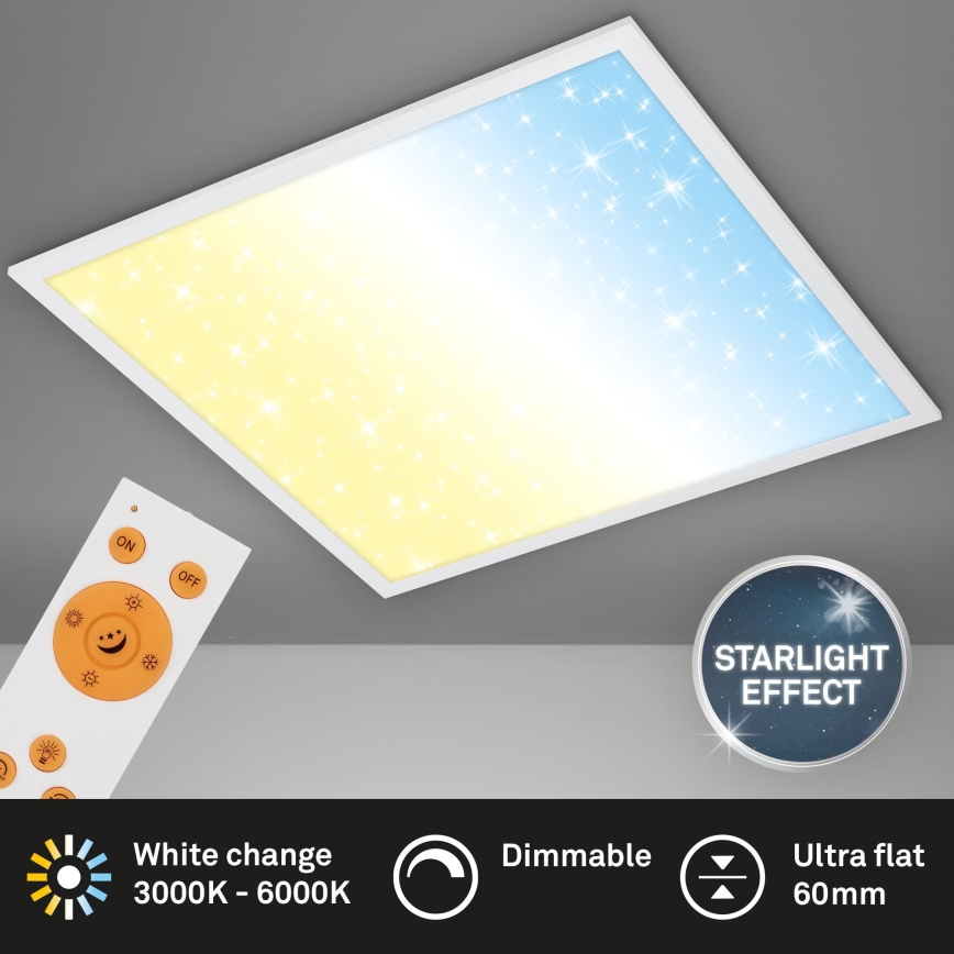 Briloner 7303-016 - LED Hämardatav laevalgusti STARRY SKY LED/36W/230V 3000-6000K + kaugjuhtimispult
