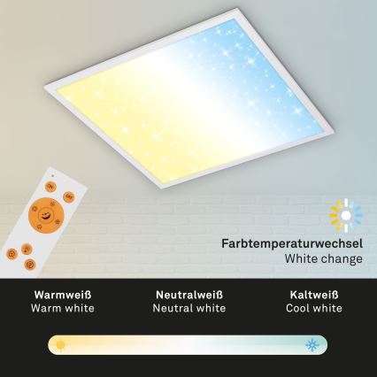 Briloner 7303-016 - LED Hämardatav laevalgusti STARRY SKY LED/36W/230V 3000-6000K + kaugjuhtimispult