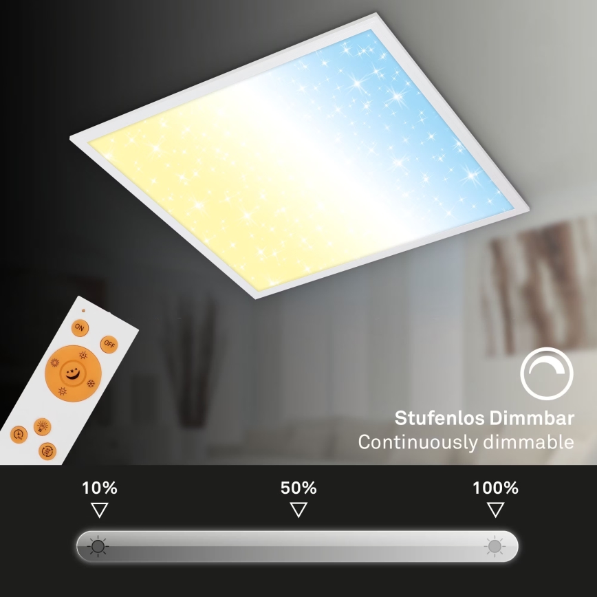 Briloner 7303-016 - LED Hämardatav laevalgusti STARRY SKY LED/36W/230V 3000-6000K + kaugjuhtimispult