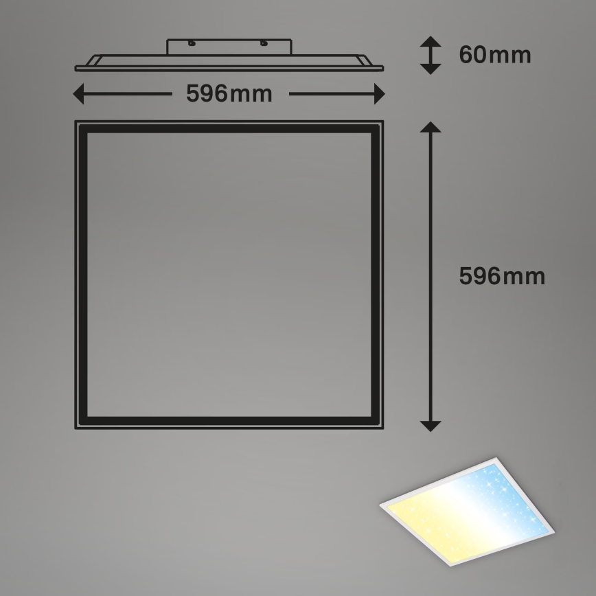 Briloner 7303-016 - LED Hämardatav laevalgusti STARRY SKY LED/36W/230V 3000-6000K + kaugjuhtimispult