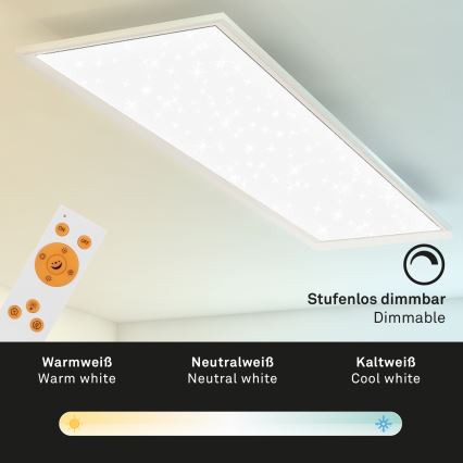 Briloner 7304-016 - LED Hämardatav laevalgusti STARRY SKY LED/36W/230V 3000-6000K + kaugjuhtimispult
