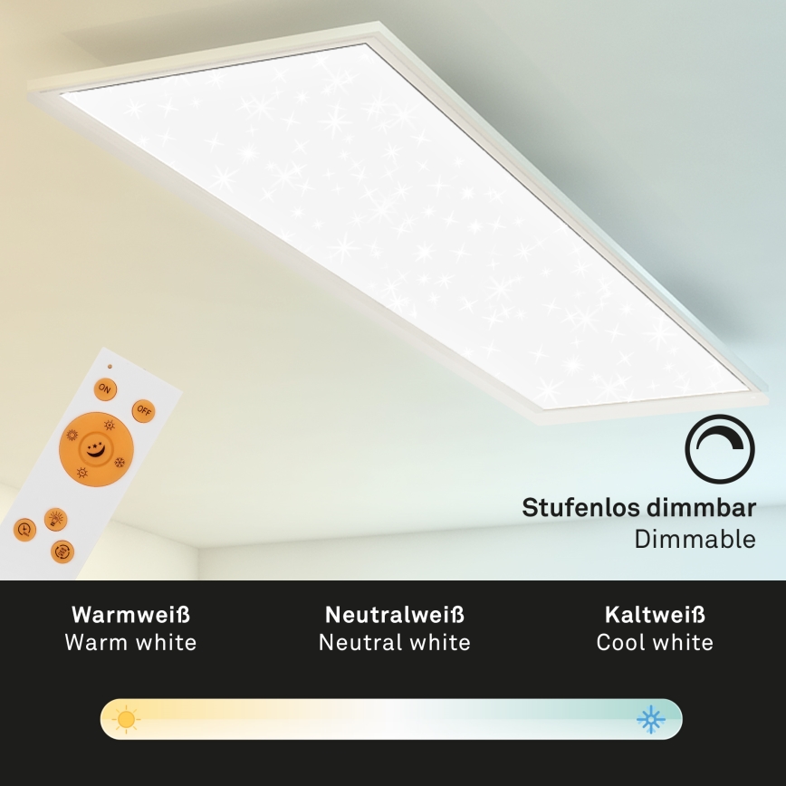 Briloner 7304-016 - LED Hämardatav laevalgusti STARRY SKY LED/36W/230V 3000-6000K + kaugjuhtimispult
