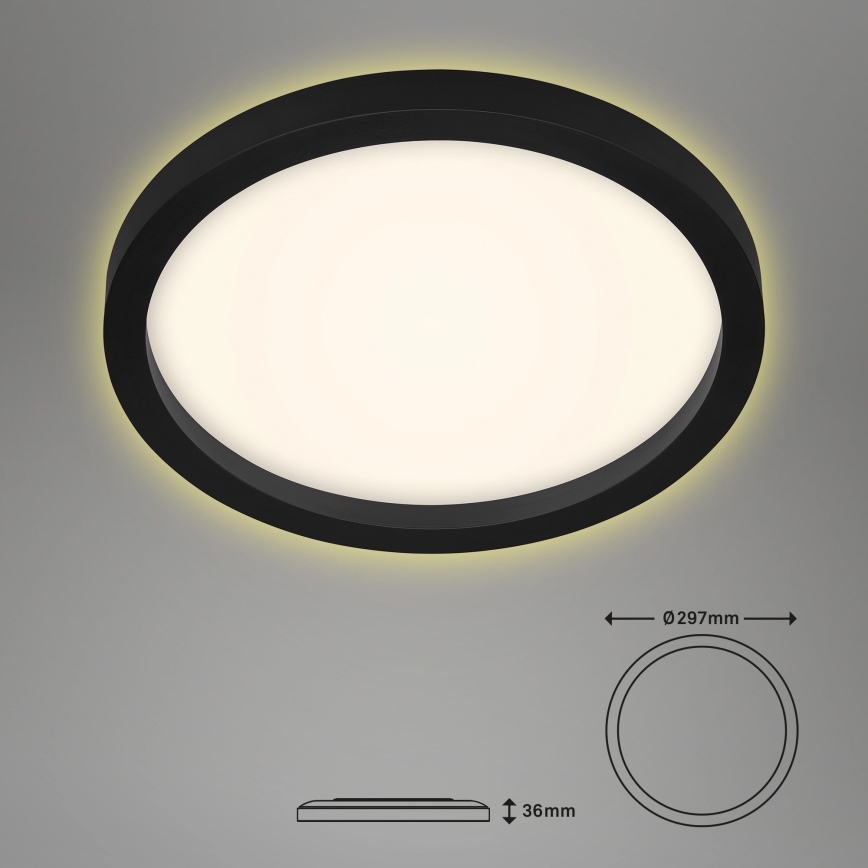 Briloner 7361-015 - LED Laevalgusti CADRE LED/18W/230V d. 29,7 cm must