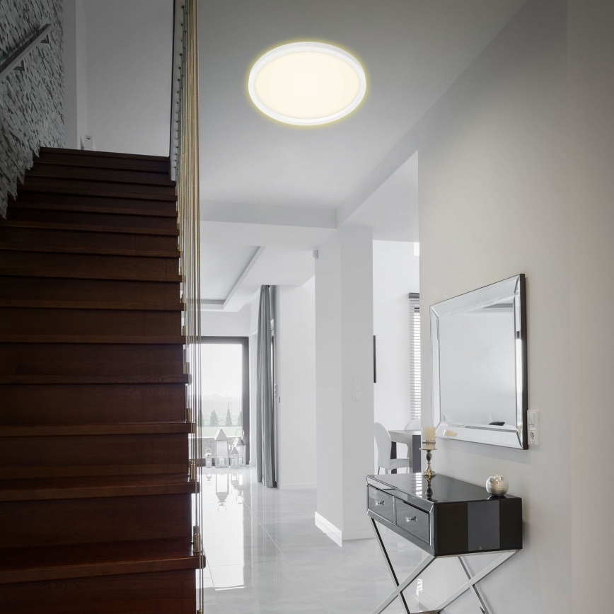 Briloner 7363-016 - LED Laevalgusti CADRE LED/22W/230V d. 42,5 cm valge