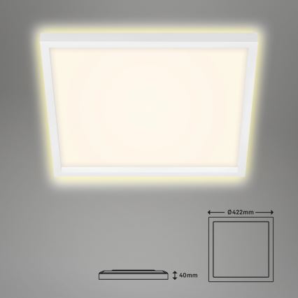 Briloner 7364-016 - LED Laevalgusti CADRE LED/22W/230V 42,2x42,2 cm valge