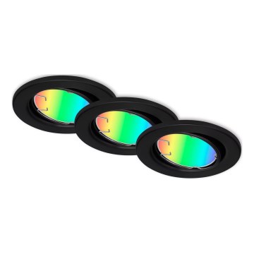 Briloner 7373-035 - KOMPLEKT 3x LED RGB Hämardatav süvistatav valgusti LED/4,9W/230V Wi-Fi Tuya + kaugjuhtimispult