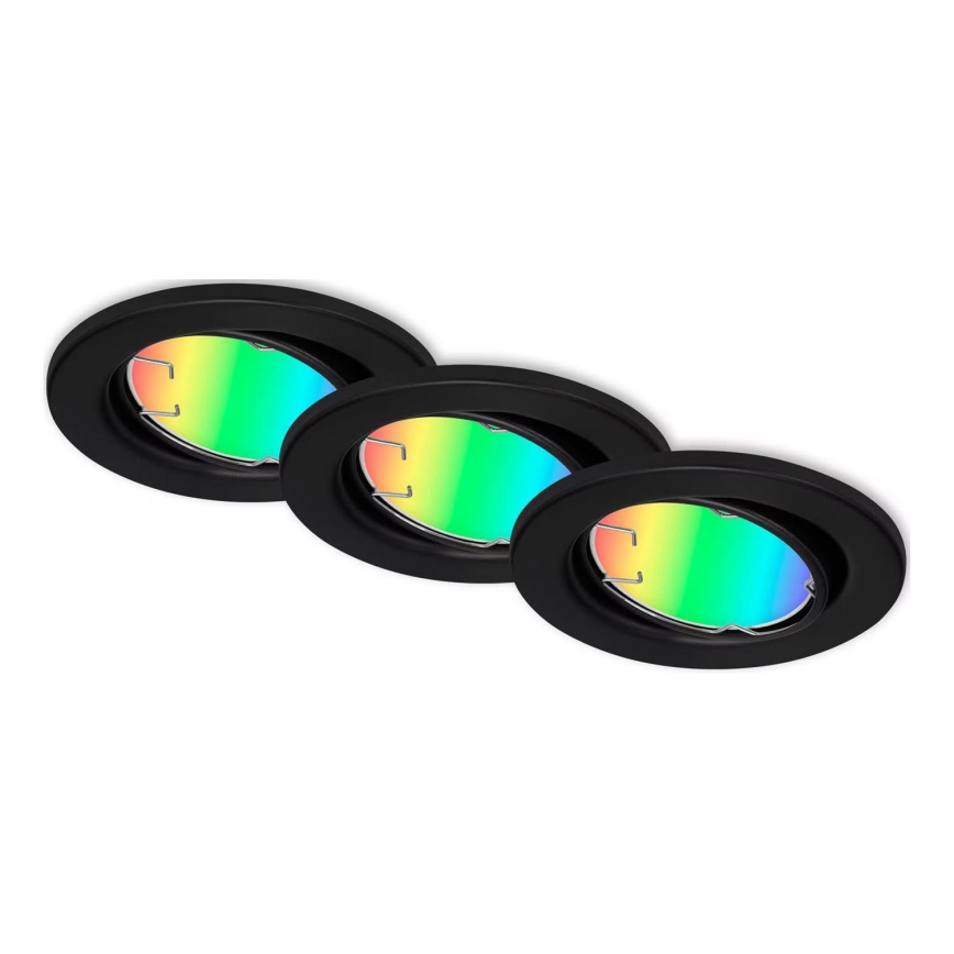 Briloner 7373-035 - KOMPLEKT 3x LED RGB Hämardatav süvistatav valgusti LED/4,9W/230V Wi-Fi Tuya + kaugjuhtimispult
