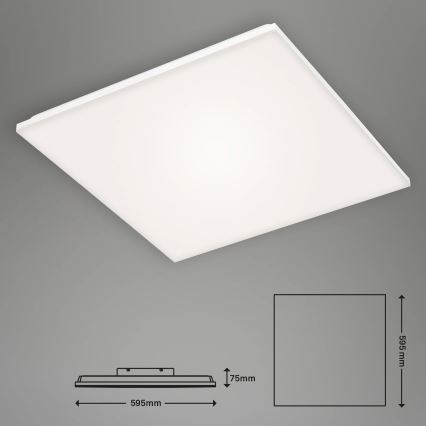 Briloner 7376-216 - raamita LED-pinnapaneel 38 W, 230 V, 59,5×59,5 cm, 4000 K