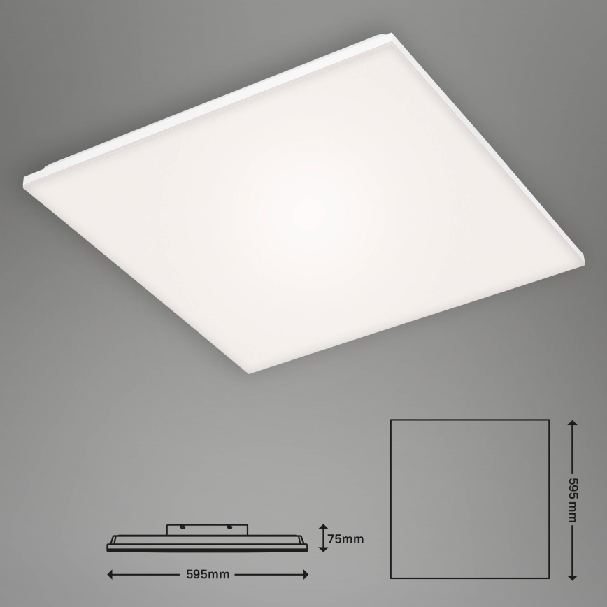Briloner 7376-216 - raamita LED-pinnapaneel 38 W, 230 V, 59,5×59,5 cm, 4000 K
