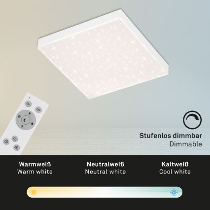 Briloner 7381-016 - LED Hämardatav laevalgusti STARRY SKY LED/15W/230V 3000-6500K + kaugjuhtimispult