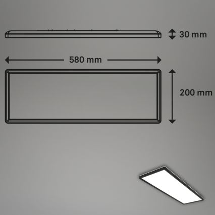 Briloner 7402-415 - LED Laevalgusti SLIM LED/22W/230V