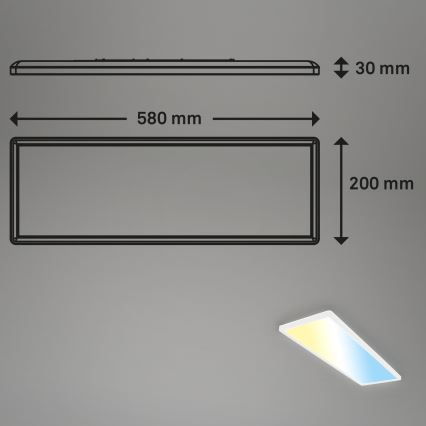 Briloner 7403-016 - LED Hämardatav laevalgusti SLIM LED/23W/230V 2700-6500K + kaugjuhtimispult