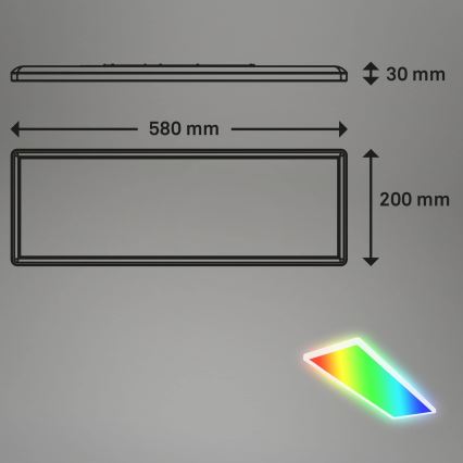 Briloner 7404-016 - LED RGBW hämardatav pinnapealne paneel LED/22W/230V 4000K + kaugjuhtimispult