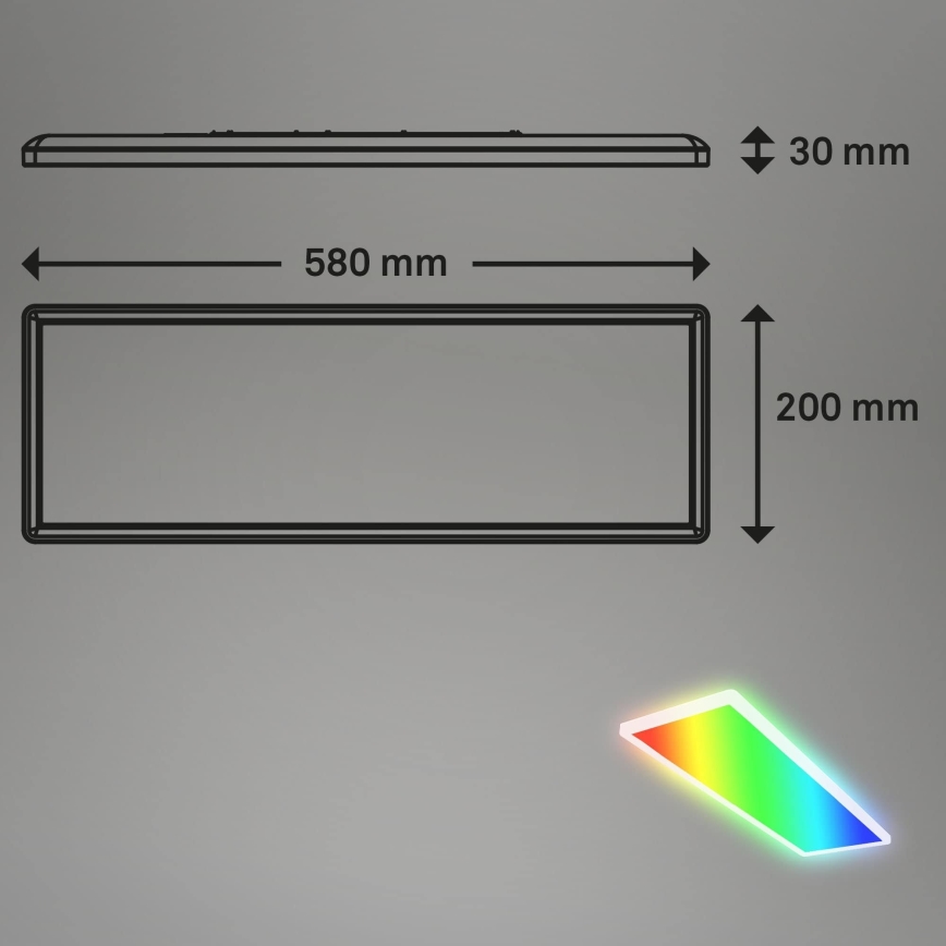 Briloner 7404-016 - LED RGBW hämardatav pinnapealne paneel LED/22W/230V 4000K + kaugjuhtimispult