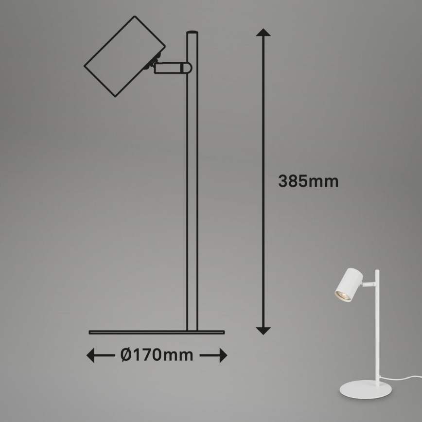 Briloner 7408-016 - Laualamp RETRO 1xGU10/9W/230V valge