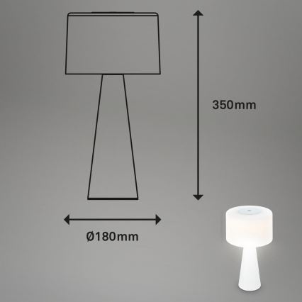 Briloner 7420016 - LED Hämardatav laetav puutetundlik väli laualamp LED/4W/5V IP44 3000K valge