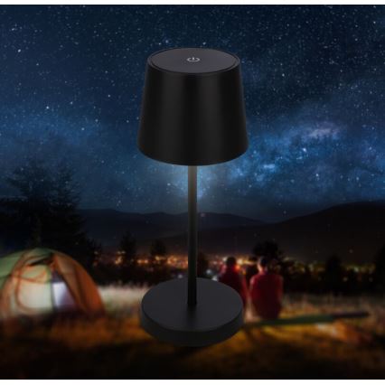 Briloner 7423015 - LED Hämardatav laetav väli laualamp LED/2,6W/5V IP44 2000 mAh must
