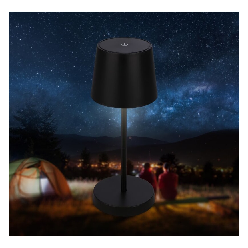 Briloner 7423015 - LED Hämardatav laetav väli laualamp LED/2,6W/5V IP44 2000 mAh must