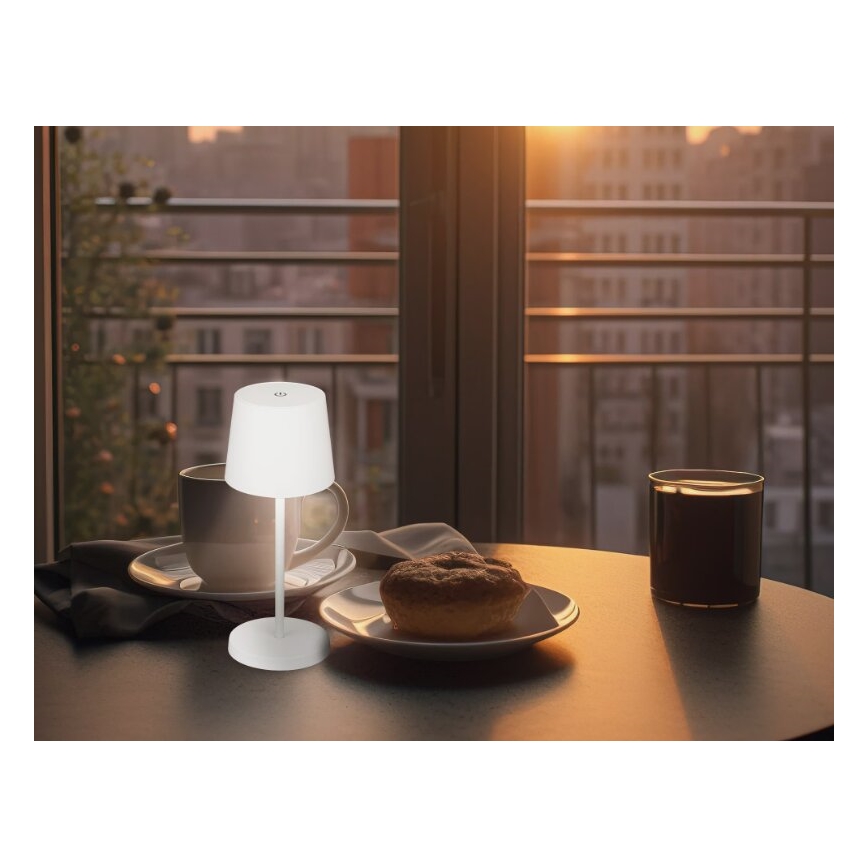 Briloner 7423016 - LED Hämardatav laetav väli laualamp LED/2,6W/5V 2000mAh IP44 valge