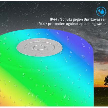 Briloner 7462014 - LED RGB Laetav väli laualamp LED/1,5W/5V IP44 1200 mAh matt kroom