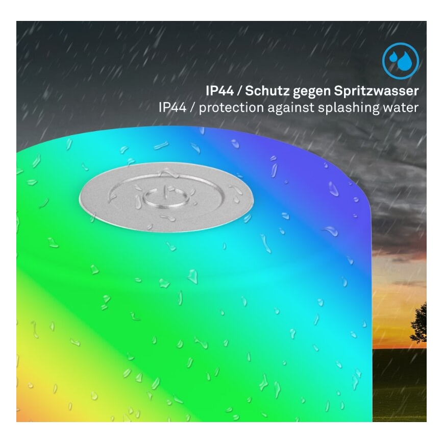 Briloner 7462014 - LED RGB Laetav väli laualamp LED/1,5W/5V IP44 1200 mAh matt kroom