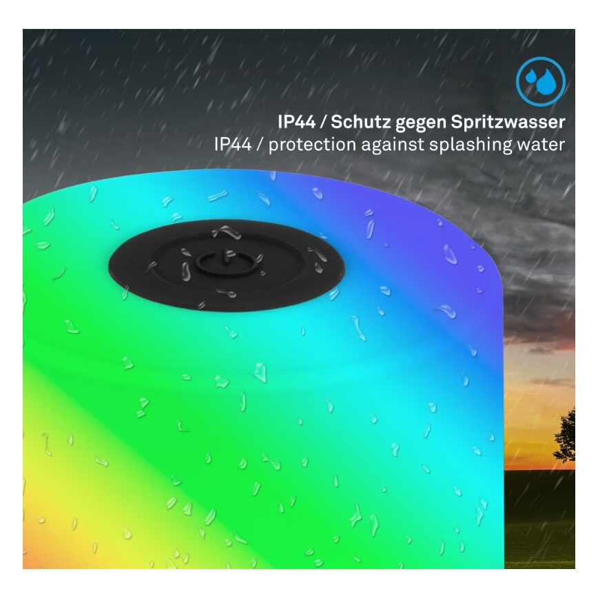 Briloner 7462015 - LED RGB Laetav väli laualamp LED/1,5W/5V IP44 must