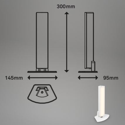 Briloner 7474-016 - LED Hämardatav puutetundlik laetav väli laualamp 2in1 LED/7W/5V 2x2200 mAh USB 3000K IP44 valge