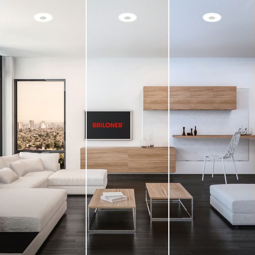 Briloner 7480019 - vannitoa lae sissepaigaldatav LED-valgusti LED/6W/230V 3000/4000/6500K IP44 valge