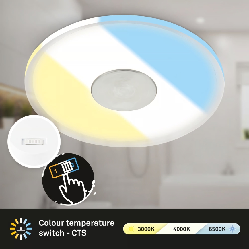 Briloner 7480019 - vannitoa lae sissepaigaldatav LED-valgusti LED/6W/230V 3000/4000/6500K IP44 valge