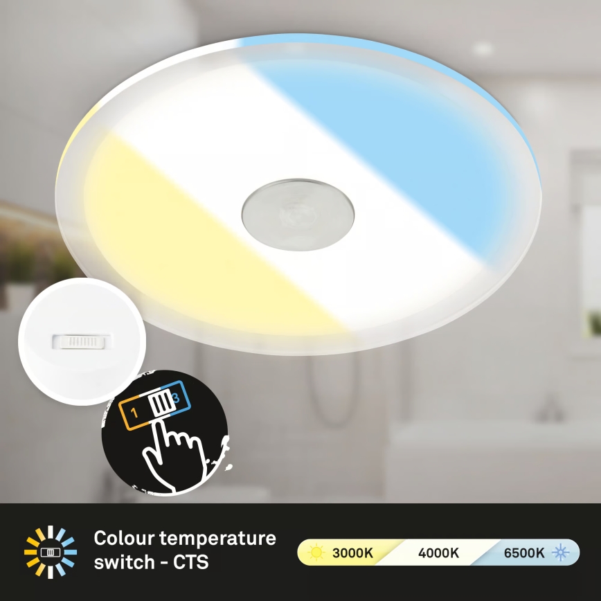 Briloner 7481019 - LED vannitoa süvistatav laevalgusti LED/12W/230V 3000/4000/6500K IP44 valge