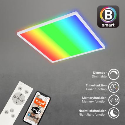 Briloner 7491-016 - LED RGBW hämardatav laelamp SMART LED/22W/230V 4000K 42x42 cm Wi-Fi Tuya + kaugjuhtimispult