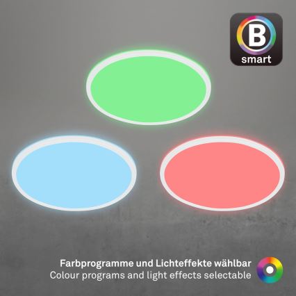 Briloner 7494016 - LED RGBW hämardatav nutikas laelamp LED/22W/230V 4000K läbimõõt 42 cm Wi‑Fi Tuya + kaugjuhtimispult