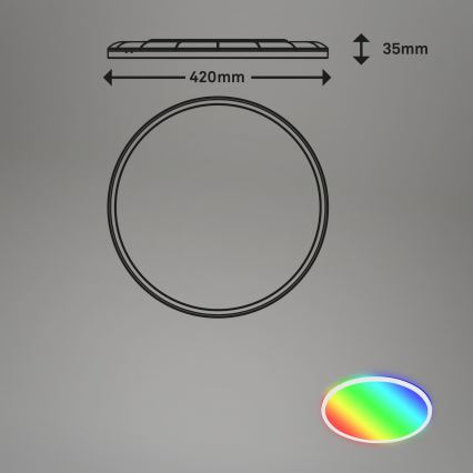 Briloner 7494016 - LED RGBW hämardatav nutikas laelamp LED/22W/230V 4000K läbimõõt 42 cm Wi‑Fi Tuya + kaugjuhtimispult