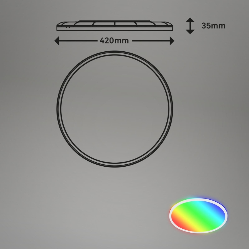 Briloner 7494016 - LED RGBW hämardatav nutikas laelamp LED/22W/230V 4000K läbimõõt 42 cm Wi‑Fi Tuya + kaugjuhtimispult
