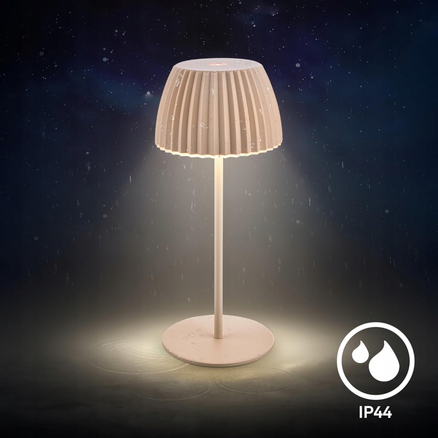 Briloner 7552-011 - LED hämardatav laetav puutega välilaualamp MINI LED/1,5W/5V IP44 1800 mAh beež