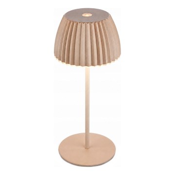 Briloner 7552-011 - LED hämardatav laetav puutega välilaualamp MINI LED/1,5W/5V IP44 1800 mAh beež