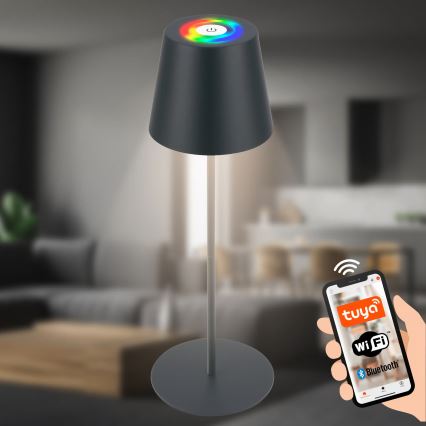 Briloner 7559015 - COLORIS LED RGB hämardatav laetav välilaualamp LED/3,5W/5V IP44 2000 mAh antratsiit Wi-Fi Tuya