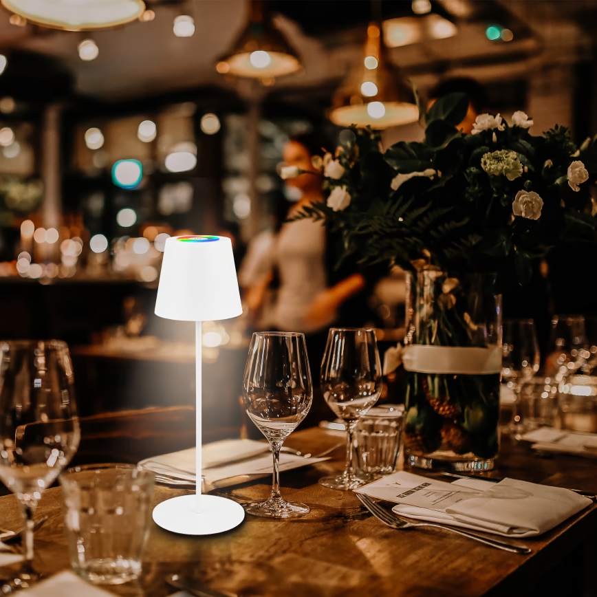 Briloner 7559016 - LED RGB Hämardatav laetav väljas kasutatav lauavalgusti COLORIS LED/3,5W/5V IP44 2000 mAh Wi-Fi Tuya