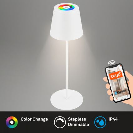Briloner 7559016 - LED RGB Hämardatav laetav väljas kasutatav lauavalgusti COLORIS LED/3,5W/5V IP44 2000 mAh Wi-Fi Tuya