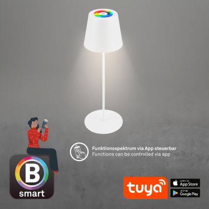 Briloner 7559016 - LED RGB Hämardatav laetav väljas kasutatav lauavalgusti COLORIS LED/3,5W/5V IP44 2000 mAh Wi-Fi Tuya