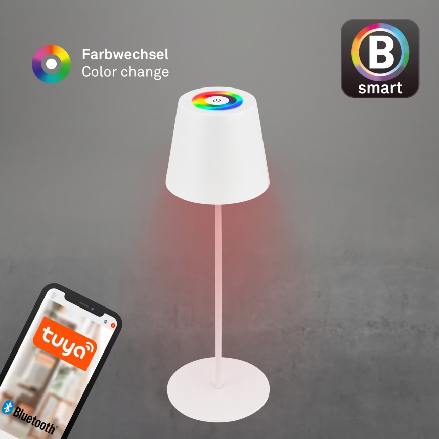 Briloner 7559016 - LED RGB Hämardatav laetav väljas kasutatav lauavalgusti COLORIS LED/3,5W/5V IP44 2000 mAh Wi-Fi Tuya