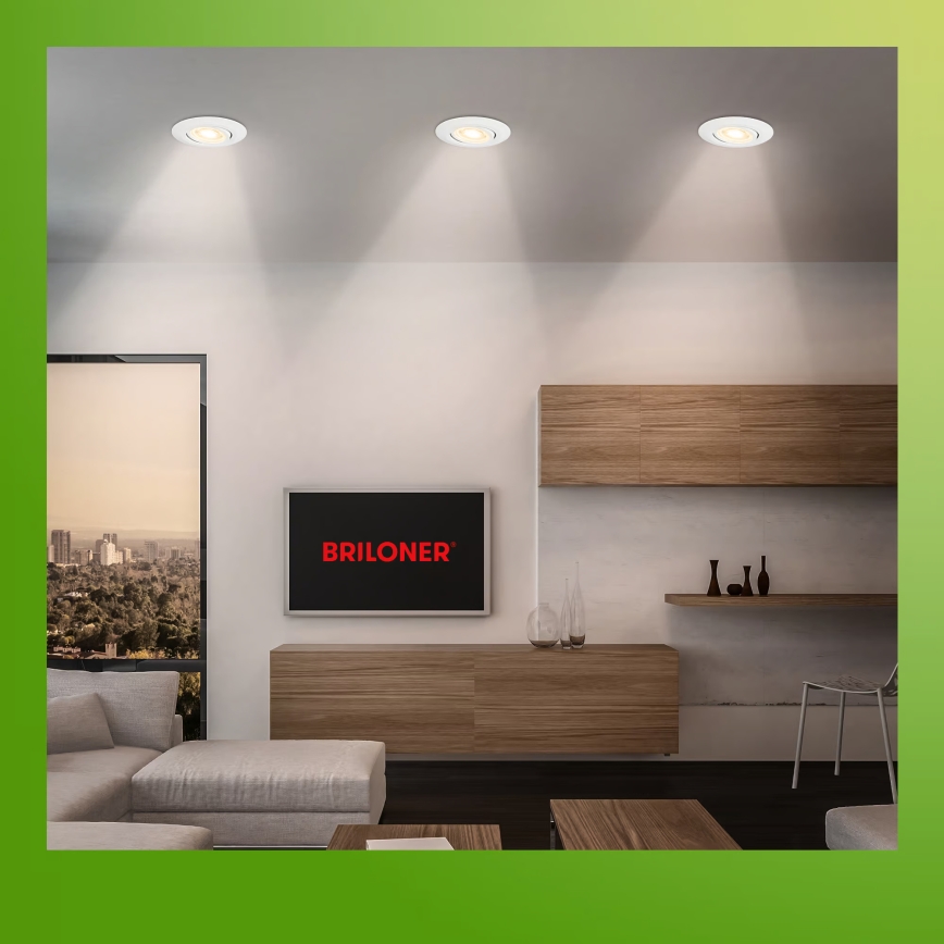 Briloner 7586036 – 3-tk komplekt KLIRA LED vannitoa lae sissepaigaldatavaid valgusteid, 4,9 W, 230 V, 2500/3000/4000 K, IP23, valge