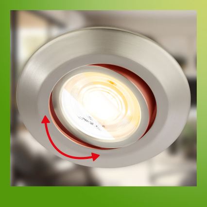 Briloner 7587032 - KOMPLEKT 3x LED-hämardatavad vannitoa süvistatavad laevalgustid KLIRA 1xLED/4,9W/230V 2500/3000/4000K IP23 mattkroom