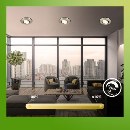 Briloner 7587032 - KOMPLEKT 3x LED hämardatav vannitoa laesse süvistatav valgusti KLIRA LED/4,9W/230V 2500/3000/4000K IP23 mattkroom