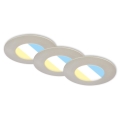 Briloner 7598032 - KOMPLEKT 3x LED Süvistatav valgusti vannituppa LED/4,9W/230V IP44 2700/4000/6500K matt kroom