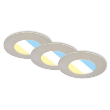 Briloner 7598032 - KOMPLEKT 3x LED Süvistatav valgusti vannituppa LED/4,9W/230V IP44 2700/4000/6500K matt kroom