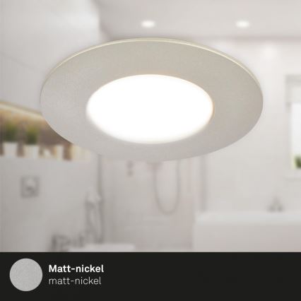 Briloner 7598032 - KOMPLEKT 3x LED Süvistatav valgusti vannituppa LED/4,9W/230V IP44 2700/4000/6500K matt kroom